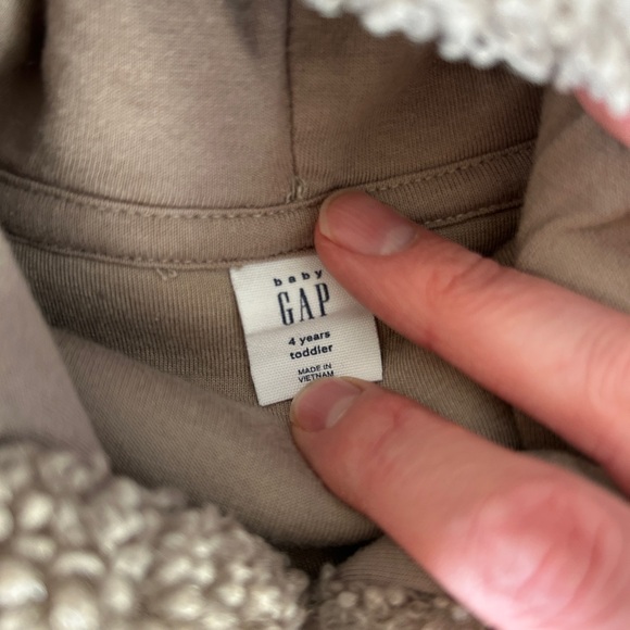 GAP Kids Tan Sherpa Hoodie - Picture 3 of 3